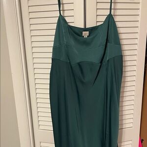 Beautiful forest green slip dress